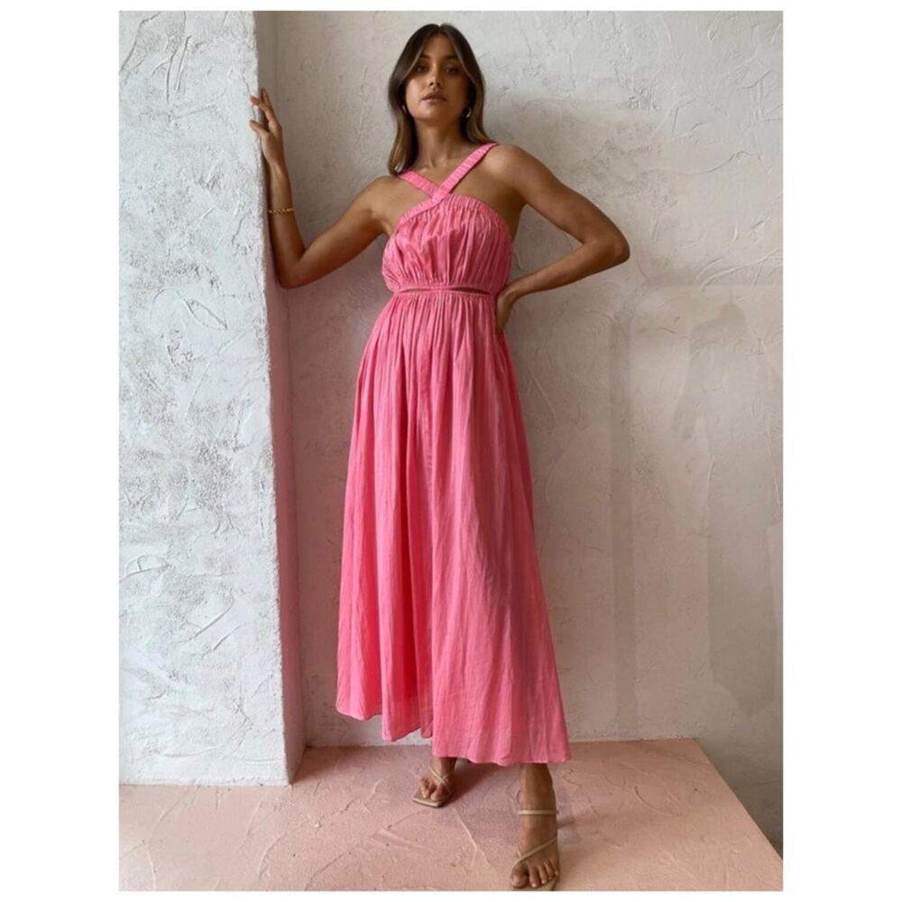 NWT Anthropologie Steele Pink Cutout Dress - Picture 3 of 11